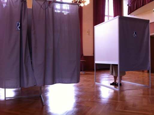 Des bureaux de vote lors de l'élection présidentielle de mai 2012 (Photo PF / Rue89 Strasbourg / cc)