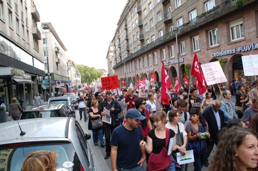Lors de la manifestation contre la réforme des retraites en septembre 2010 (Photo _MekTouB_ / FlickR / CC)