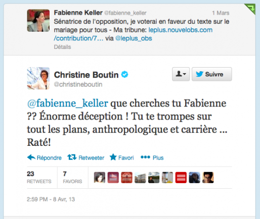 Capture du compte Twitter de Christine Boutin (MM)