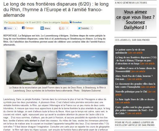 capture d'écran de l'article de Dailynord.fr