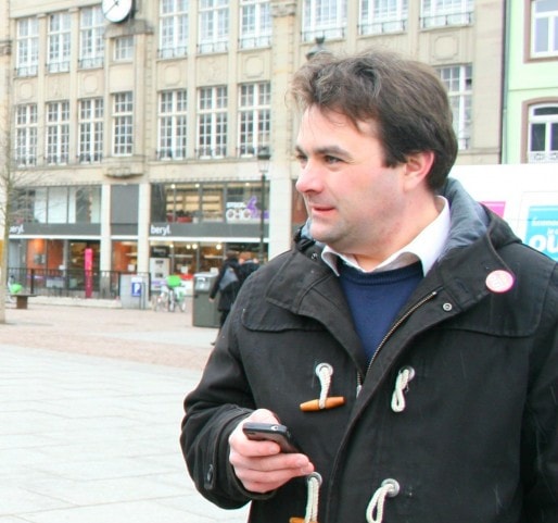 Geoffroy Lebold, secrétaire fédéral adjoint UMP et bras droit de Jean-Emmanuel Robert (Photo MM/Rue89 Strasbourg)