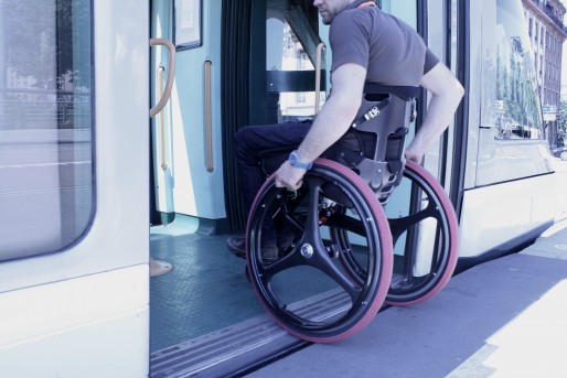 Le tramway est 100% accessible aux personnes handicapées. (LJ / Rue89 Strasbourg)