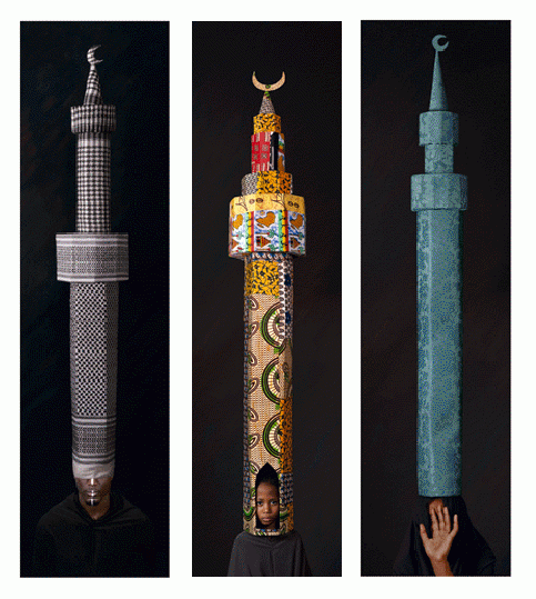 Maïmouna Guerresi, série "Minarets Hats". © Maïmouna Guerresi