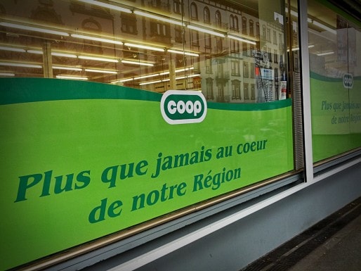 La devanture du magasin Coop de la rue Lauth à Strasbourg (Photo PF / Rue89 Strasbourg)