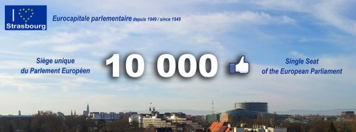 La page Facebook "Vers un siège unique du Parlement européen à Strasbourg" a atteint les 10 000 fans (DR)