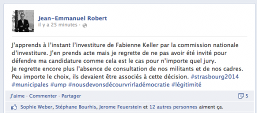 Capture page Facebook de Jean-Emmanuel Robert (MM)