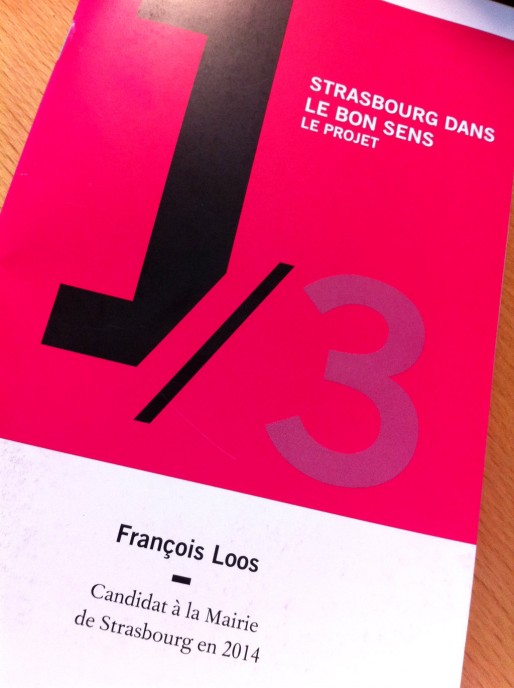 François Loos sort le premier de trois opus pour exposer son programme en vue des élections municipales de mars 2014 (Photo MM / Rue89 Strasbourg)