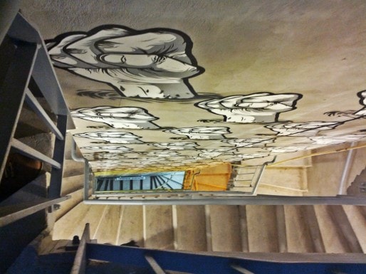 L'escalier du Graffalgar, réalisé par Chifoumi (Photo PF / Rue89 Strasbourg / cc)