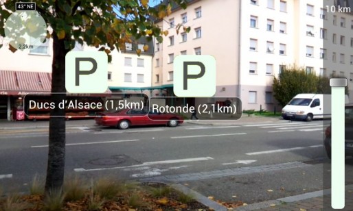 MyStrasbourgApp intègre un module de visualisation en réalité augmentée (doc remis)