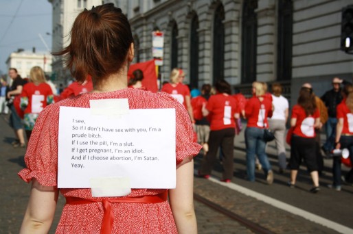 Manifestation du droit à l'avortement, Bruxelles (Photo Centre d'action laïque de Liège/ CC-Flickr)