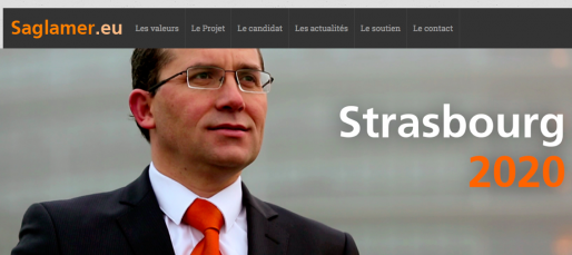 Capture de la home de site de campagne du Mouvement citoyen de Strasbourg - saglamer.eu (MM)