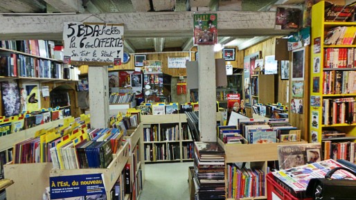 Farfafouilles, librairies de BD d'occasion, place Saint-Etienne, au centre-ville de Strasbourg (Photo CF/ Rue89 Strasbourg)