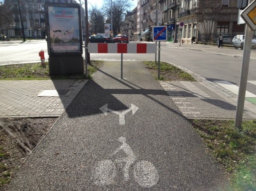 Au-delà du boulevard de Metz le vélo n'a plus sa place (R. Fausser)