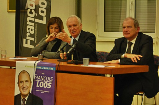 Jean-Marie Cavada (UDI) est venue soutenir François Loos à Strasbourg (Photo MM / Rue89 Strasbourg)