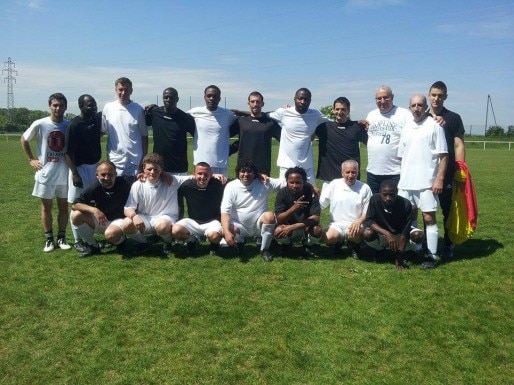 Pour la troisième séance d'entrainement, l'équipe de sans-abris est composée de 14 joueurs. (MG/ cc)