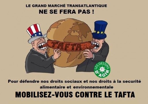 Le collectif anti TRAFTA se mobilise samedi 17 mai contre le marché transatlantique. (doc remis)