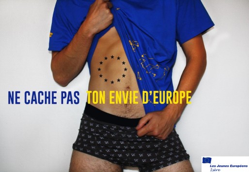 La campagne des Jeunes Européens en Isère, voter, c'est sexy. 