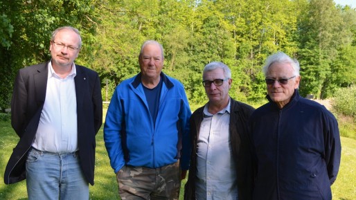 Hervé Béjeot, Hervé Bub et Jacques Gratecos les trois présidents d'associations avec Jean-Daniel Braun / Photo EJ Rue89 Strasbourg