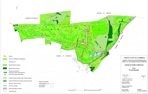 Plan du golf de la Sommerau (document architectes)
