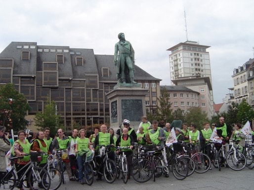 Les universitaires strasbourgeois rallient Paris à vélo. (document transmis)