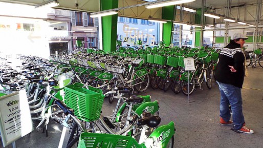 Tous les vélos en stock sont réservés pour les locations courte durée (Photo JFG / Rue89 Strasbourg / cc)