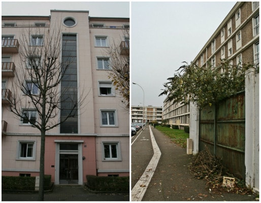 Immeubles années 1950 à proximité du boulevard d'Anvers, face au dernier bâtiment de la Cité, hors de ses limites "naturelles" (Photos MM)