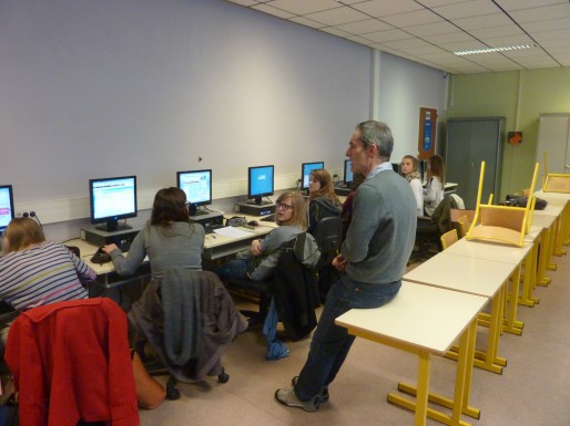 Grâce à une application, chaque élève peut voir quel savoir il maîtrise ou non (Photo TL / Rue89 Strasbourg)