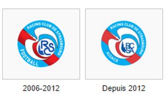 L'évolution du logo du Racing depuis le soutien de la Région