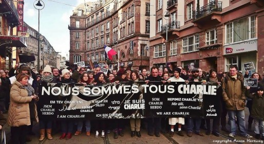 La manifestation du 11 janvier à Strasbourg (Photo Annie Herzog)