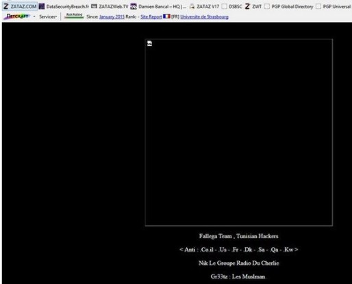 Le site d'infomation Zataz.com a réalisé une capture d'écran avant que le CHRU ne désactive son site. (Photo Zataz/cc)