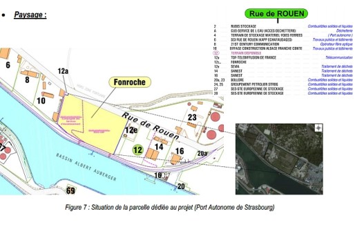 Un plan du site du Port aux pétroles. Source: DREAL/Fonroche