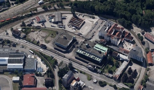 L'ancien siège social de la Coop, au Port du Rhin, accueille désormais les nuits électroniques de l'Ososphère. (capture d'écran Google Map)
