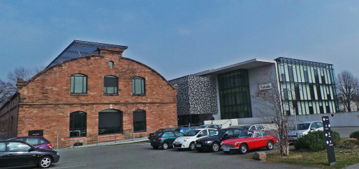 La maison du Département de Bischeim, une reconversion d'un ancien site de la SNCF qui a coûté 9 millions d'euros. (photo JFG / Rue89 Strasbourg)