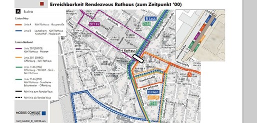 Le plan du terminus des futures lignes de bus. (document mairie de Kehl)