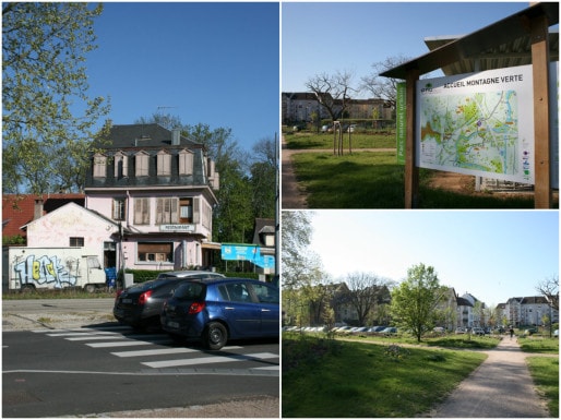 Début de la rue de la Montagne Verte : les abords de l'îlot Foulons-Coudreuse-Corroyeurs ont été rénovés dans le cadre des crédits Parc naturel urbain (Photos MM / Rue89 Strasbourg)