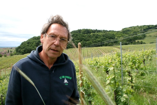Patrick Meyer a repris le domaine viticole Julien Meyer en 1981, à Nothalten (Photo MM / Rue89 Strasbourg)