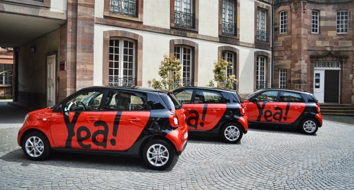Plus besoin de réservation ni d'abonnement pour conduire les nouvelles voitures de Citiz, du nom de Yea! (Photo JFG / Rue89 Strasbourg)