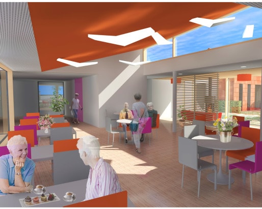 Un réfectoire permettra aux résidents de manger ensemble. Une cuisine participative sera aussi accessible. (doc. remis)
