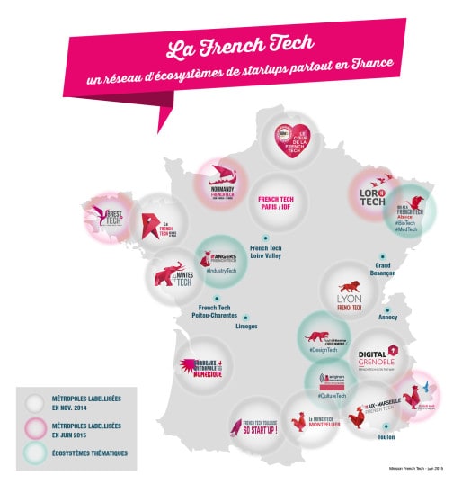 La carte de la French Tech (doc mission FT)