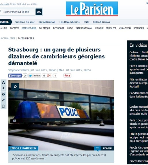Capture d'écran du site du Parisien