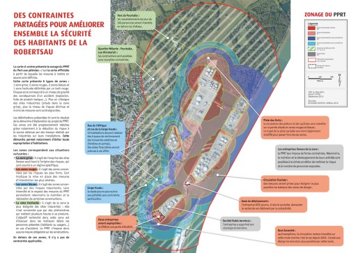Zone de risques du Port aux Pétroles (Carte DREAL ALSACE)