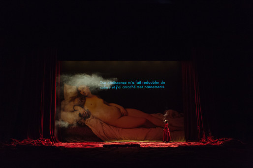 Angélica Liddell en décembre au Maillon (Photo Samuel Rubio)