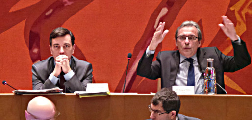 Le maire Roland Ries (à gauche), proposera un débat sur l'accueil de réfugiés à Strasbourg (photo PF /Rue89 Strasbourg)