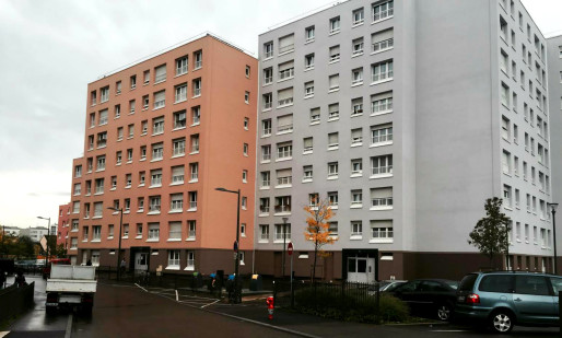 Rue Guillaume Apollinaire, 364 logements Cus Habitat ont été réhabilités (Photo: OG/Rue89 Strasbourg)