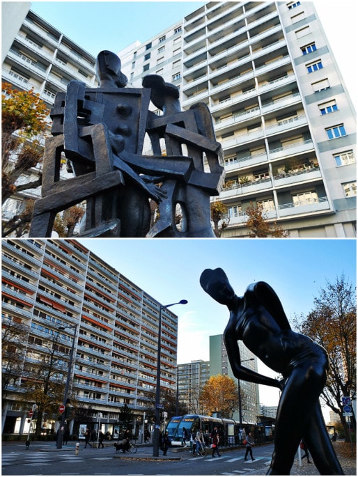 Des œuvres d'art du XXème siècle parsèment l'avenue du Général-de-Gaulle (Photos MM / Rue89 Strasbourg)