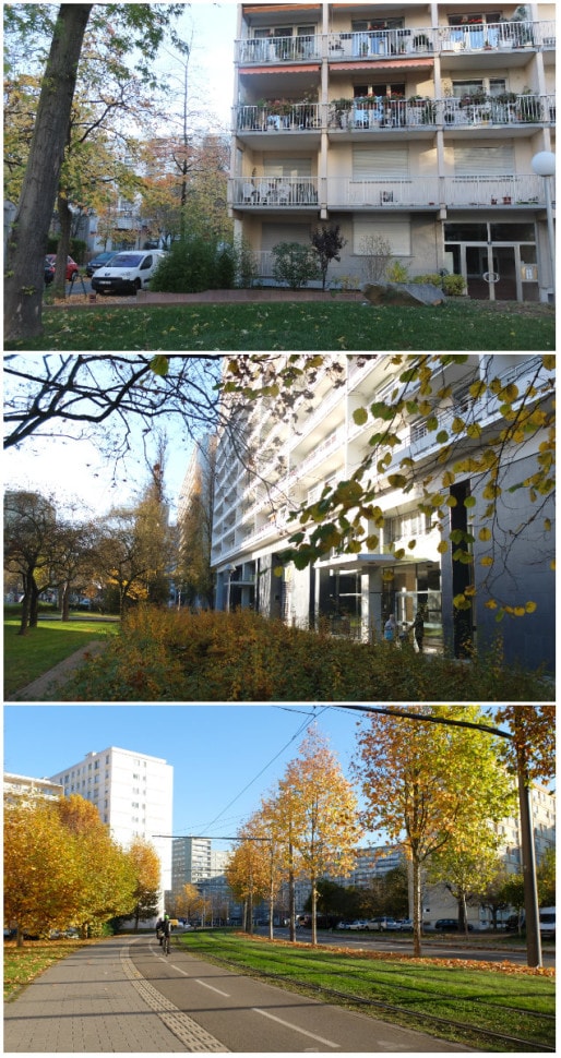Aujourd'hui, un quartier dense, mais aéré et vert (Photos MM / Rue89 Strasbourg)