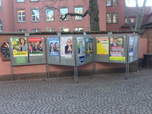 Panneaux électoraux à Strasbourg (Photo JFG / Rue89 Strasbourg / cc)