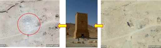 Le 4 septembre dernier, l'APSA rapportait la destruction par l'Etat islamique des célèbres tombeaux d'Elahbel, à Palmyre. (Document remis)