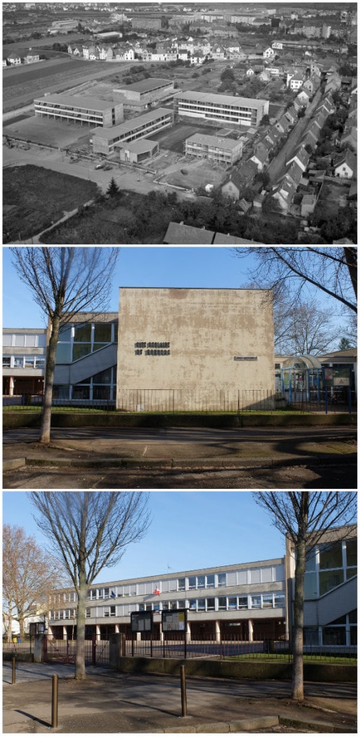 Groupe scolaire du Hohberg, construit en 1965 (Doc. ArchiWiki / Photos MM)