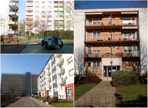 La cité du Hohberg aujourd'hui, rénovée par le bailleur Habitation Moderne (Photos MM / Rue89 Strasbourg)